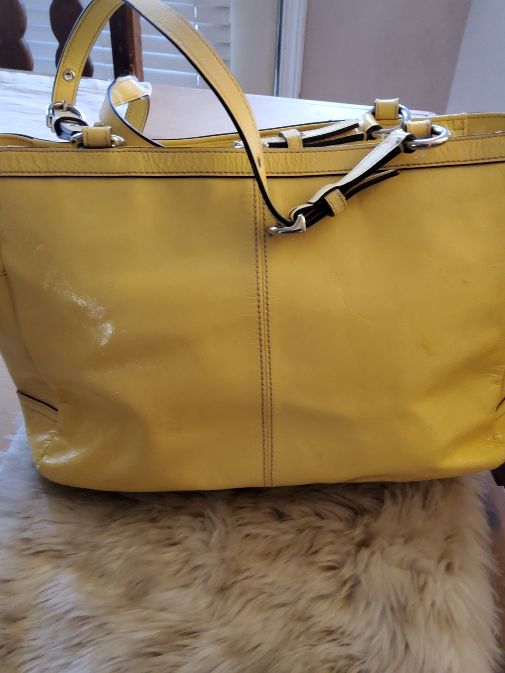 Coach Peyton Leather Gallery Tote F13761 GUC - Picture 10 of 16